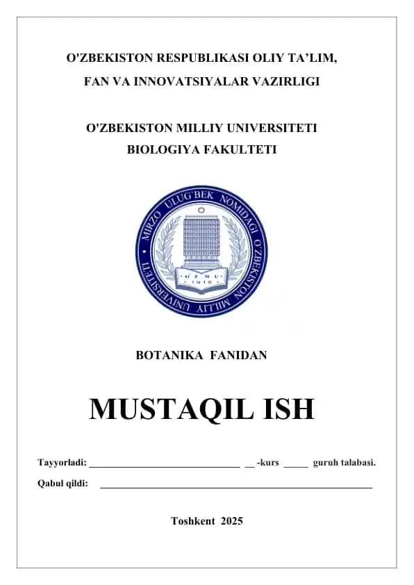 O'rta Osiyo olimlarining o'simliklar haqidagi fikrlari. Referat 14 bet.