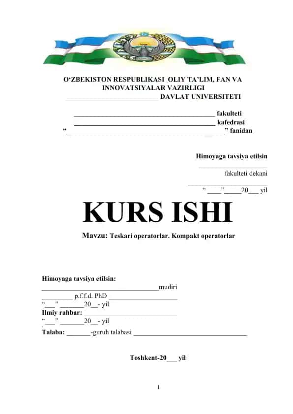 Teskari operatorlar. Kompakt operatorlar