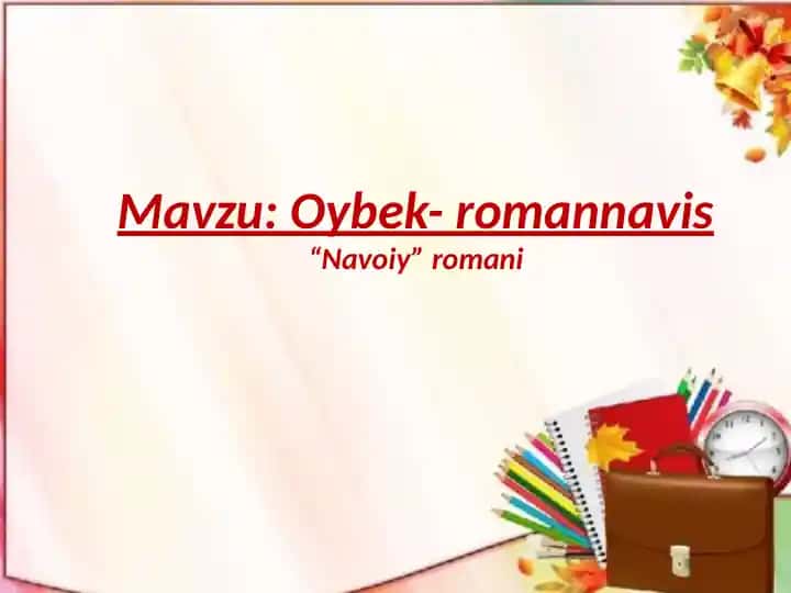 "Navoiy" romani