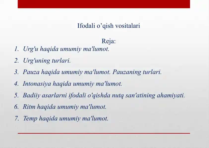 Ifodali o’qish vositalari