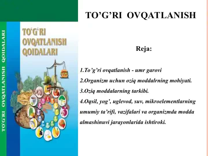 To'g'ri ovqatlanish