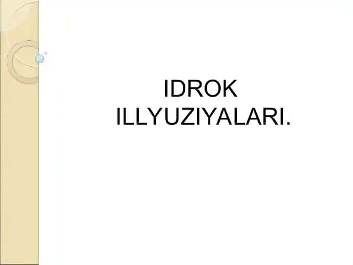 Idrok ILLYUZIYALARI