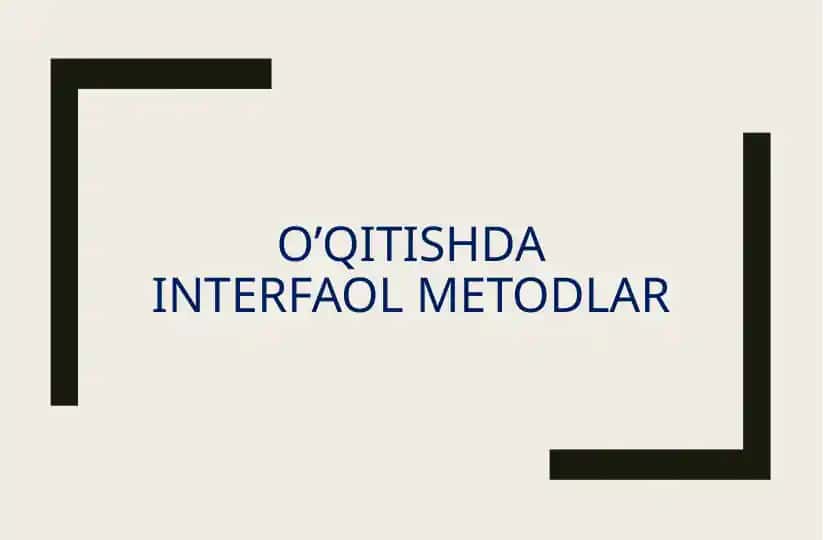 Interfaol usullar