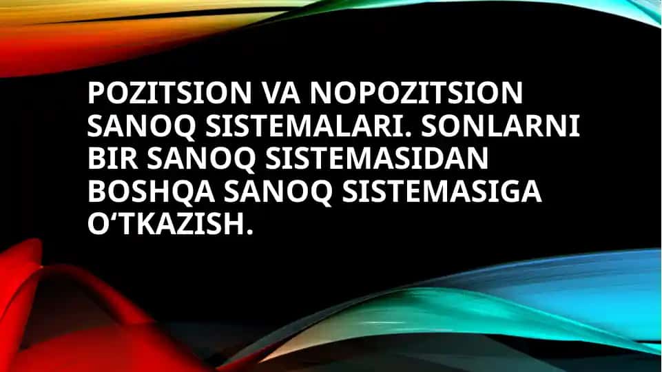 Sanoq sistemalari