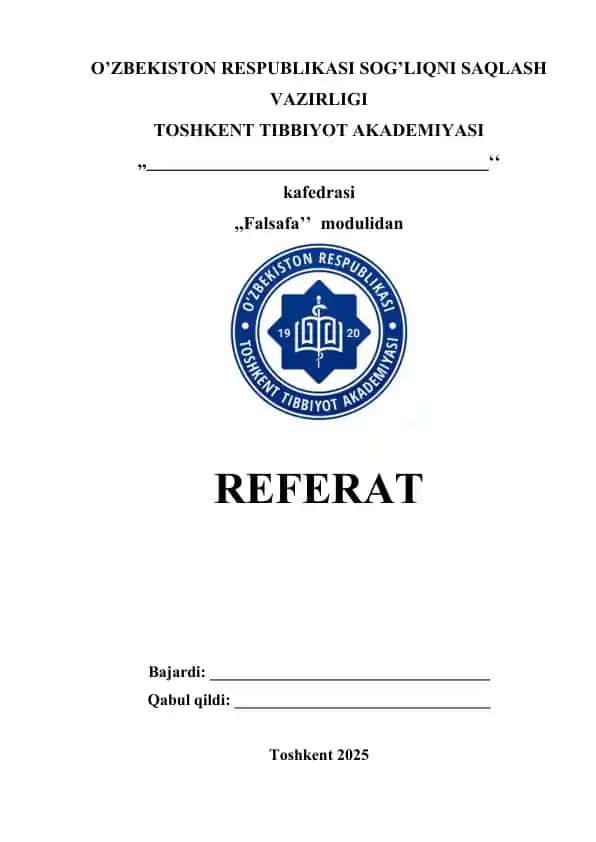 Fan ilmiy dunyoqarash shakli sifatida. Referat 21 bet.