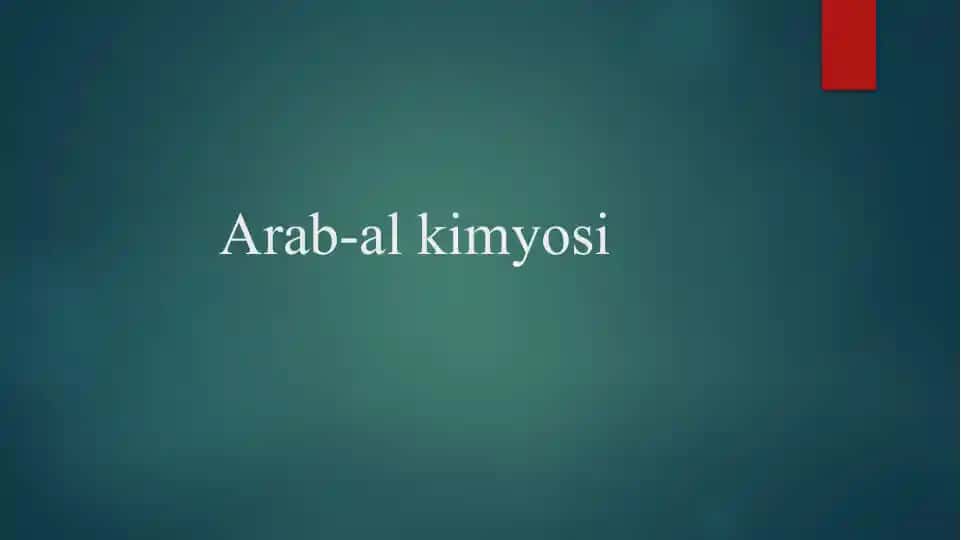 Arab-al kimyosi
