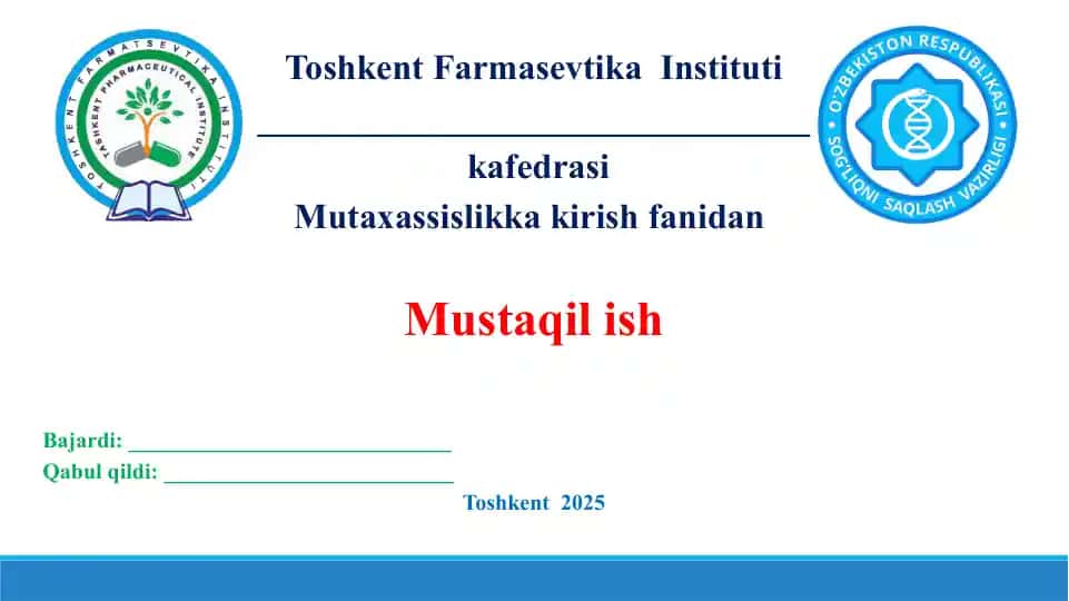 9. Dori vositalari, tibbiy buyumlar va farmasevtika tovarlarini ishlab chiqarish. Taqdimot 12 bet.