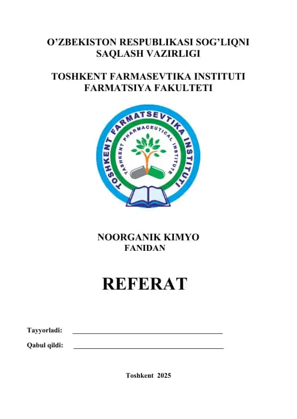 5. Reaksiyalarning tartibi va molekulyarligi. Oddiy va murakkab reaksiyalar. Kimyoviy muvozanat va uning siljishi. Referat 17 bet.