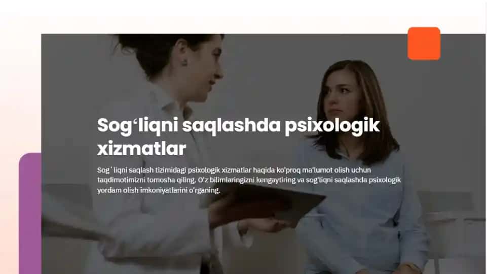 Sog'liqni saqlash tizimida psixologik xizmatlar
