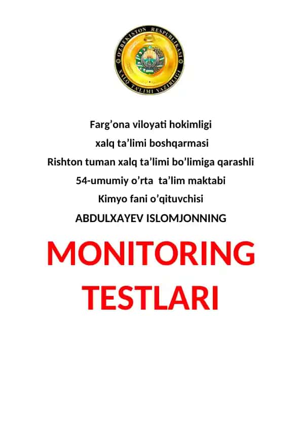 Monitoring uchun betlik