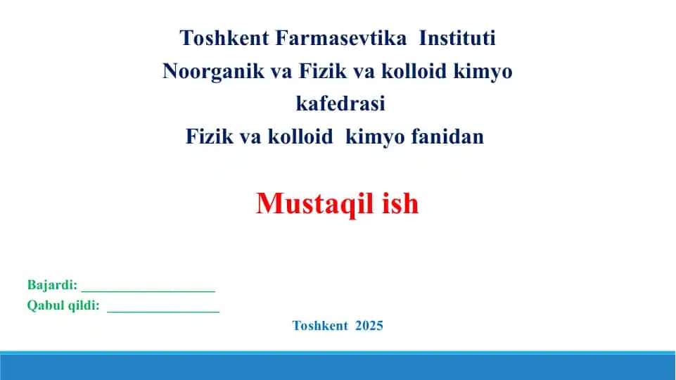 5.1. Ionlarning aktivligi. Taqdimot, 11 bet.