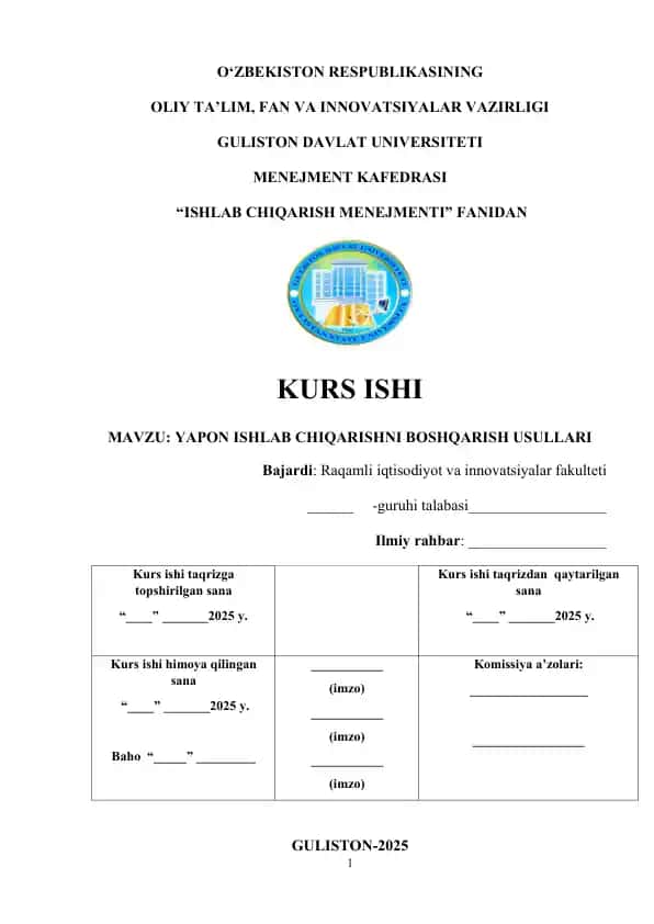 Yapon ishlab chiqarish menejmenti