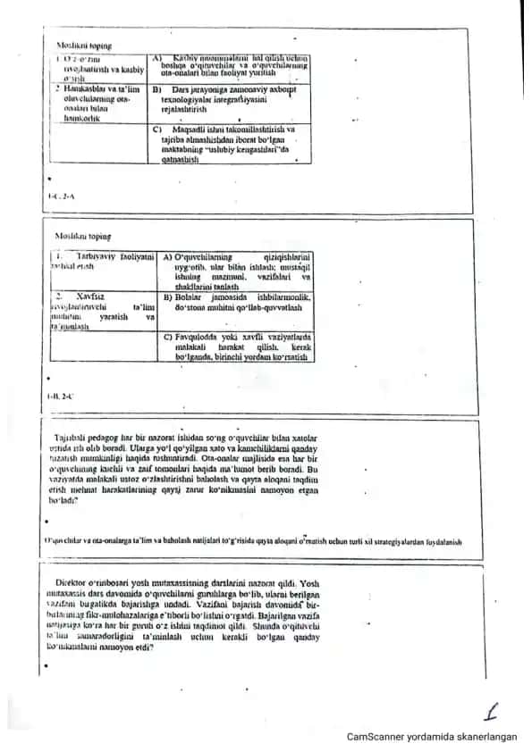 Atestatsiya savollari Informatika 2025 javoblari bilan