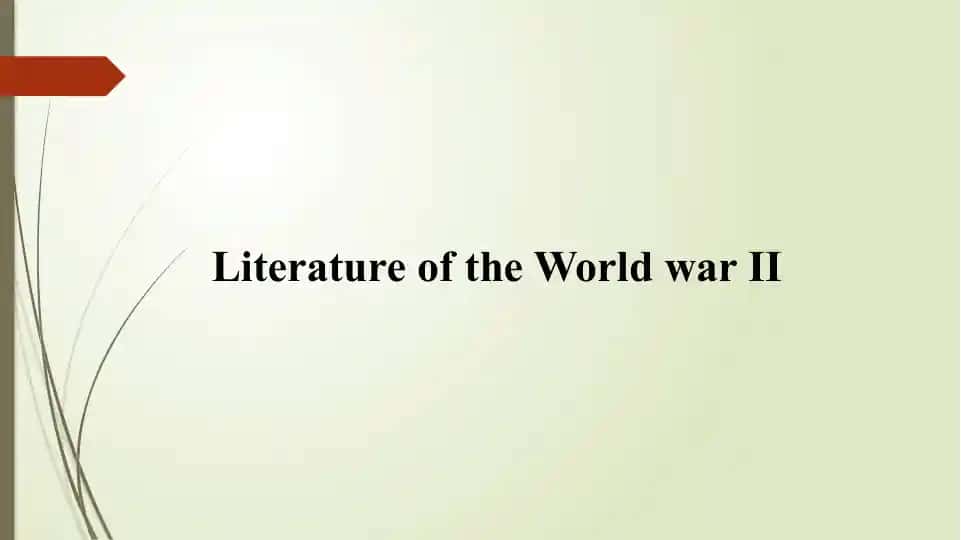 Literature World War II