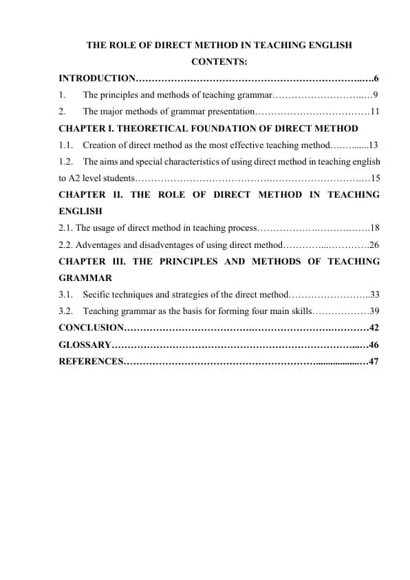 THE ROLE OF DIRECT METHOD IN TEACHING ENGLISH