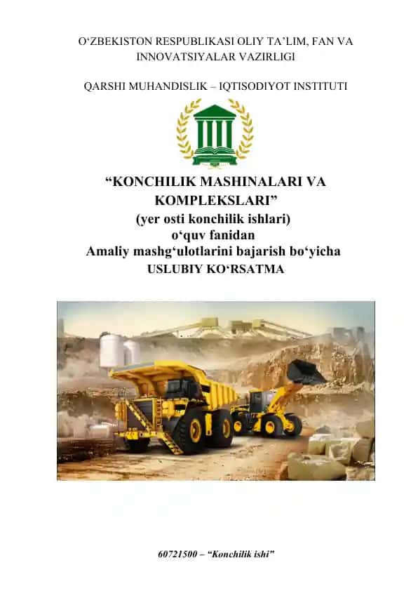 KONCHILIK MASHINALARI VA KOMPLEKSLARI