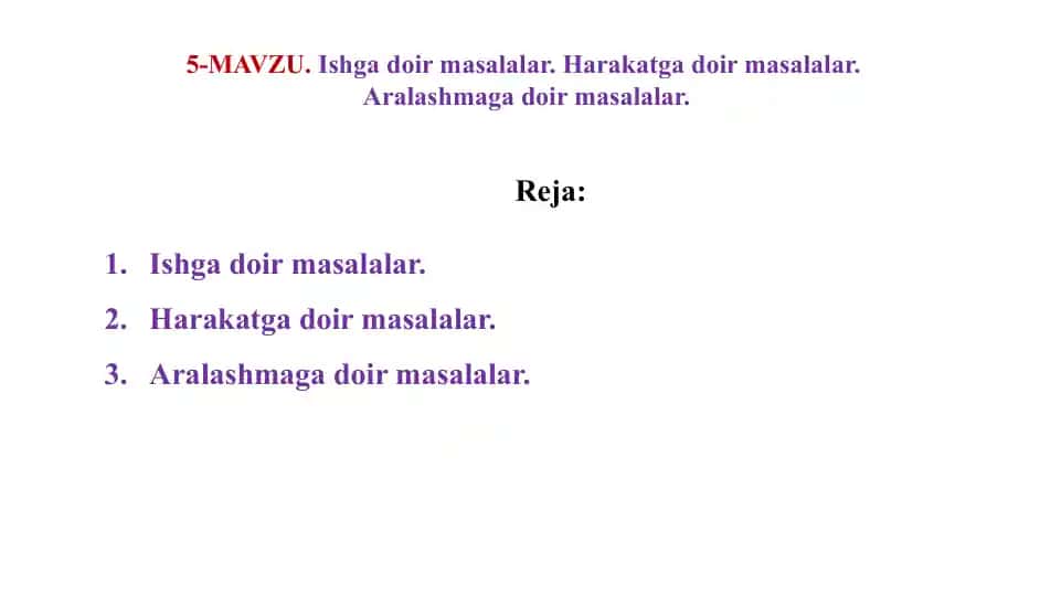 Matematik masalalar to'plami