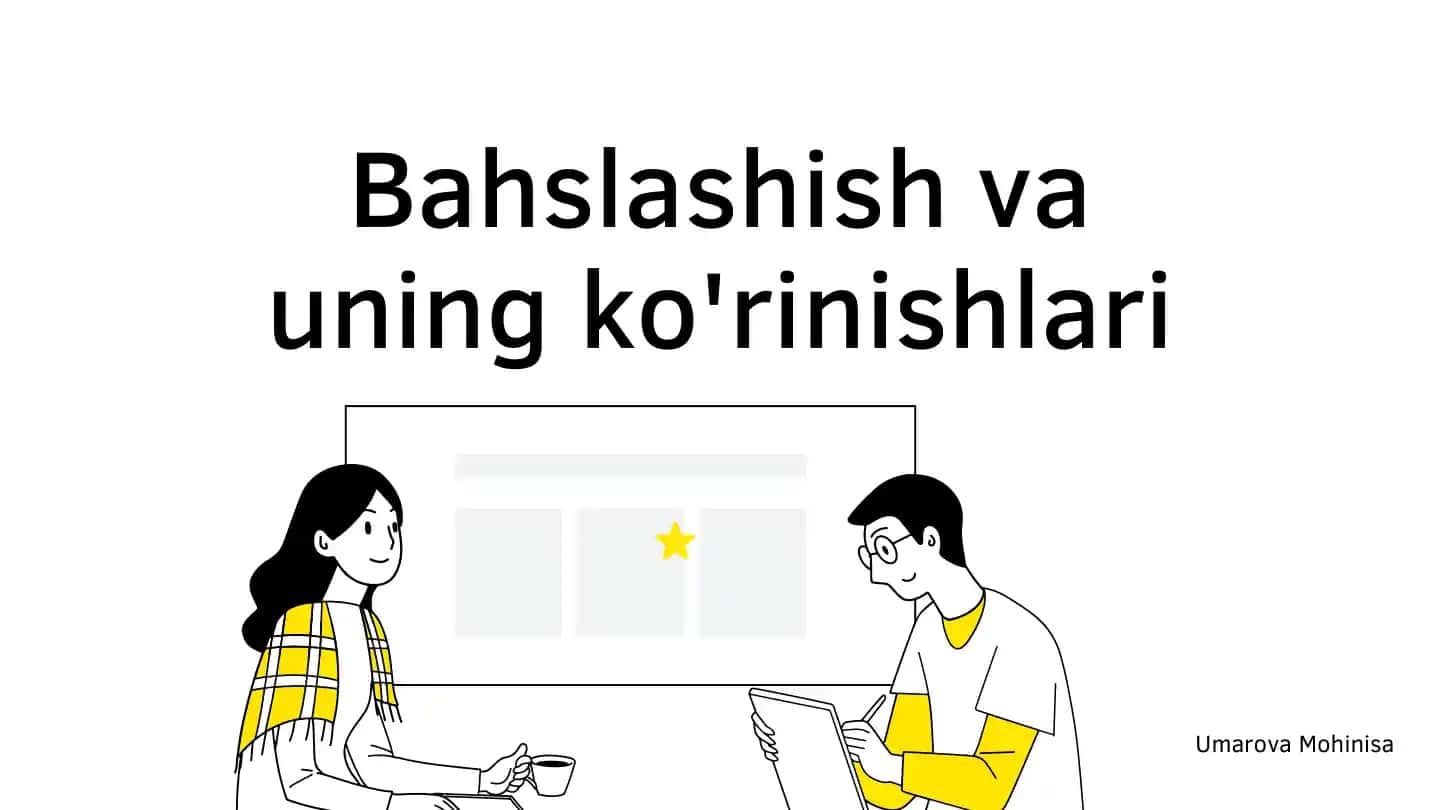 Bahslashish va muzokara