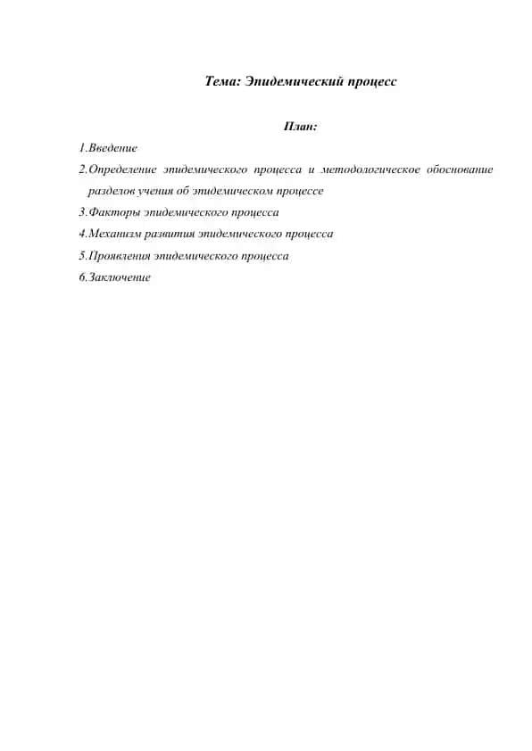 Эпидемический процесс