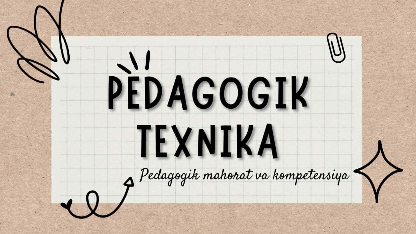 Pedagogik texnika
