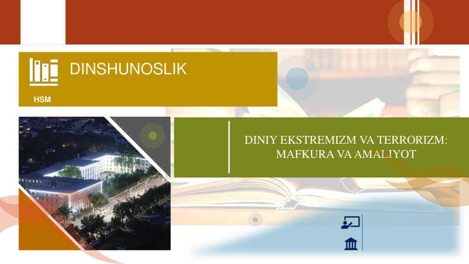 Pdf Diniy ekstremizm va terrorizm. Mafkura va amaliyoti haqida umumiy tanishish ekstremizm