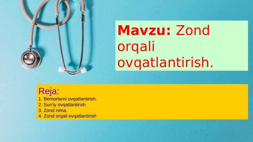 Zond orqali ovqatlantirish