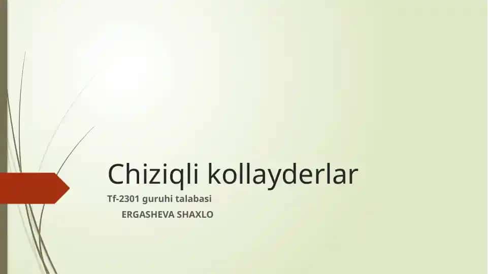 Chiziqli kollayderlar kurs ishi