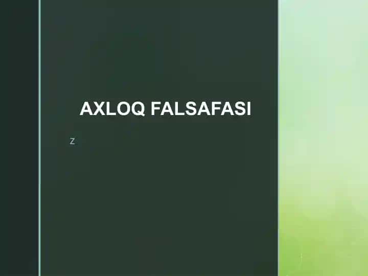 Axloq Falsafasi