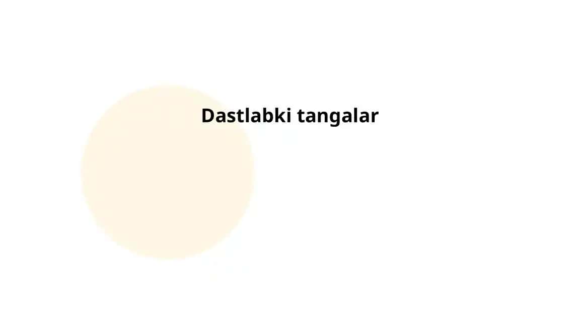 Dastlabki tangalar