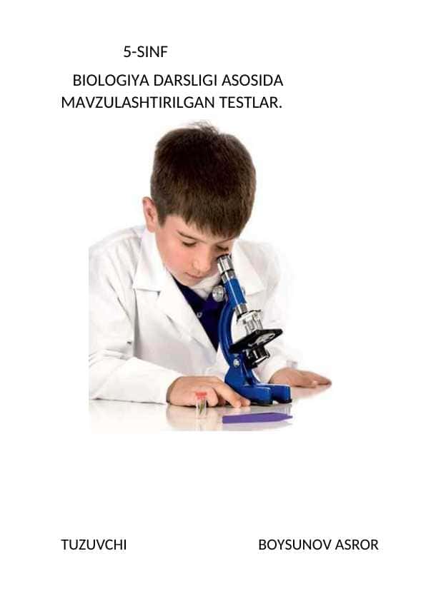 5-sinf botanika fanidan test javoblari bilan