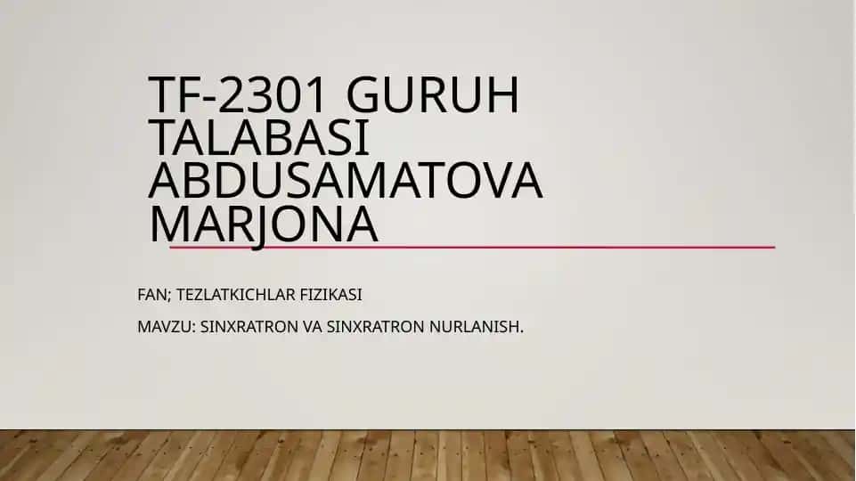 SINXROTRON VA SINXROTRON NURLANISH 2