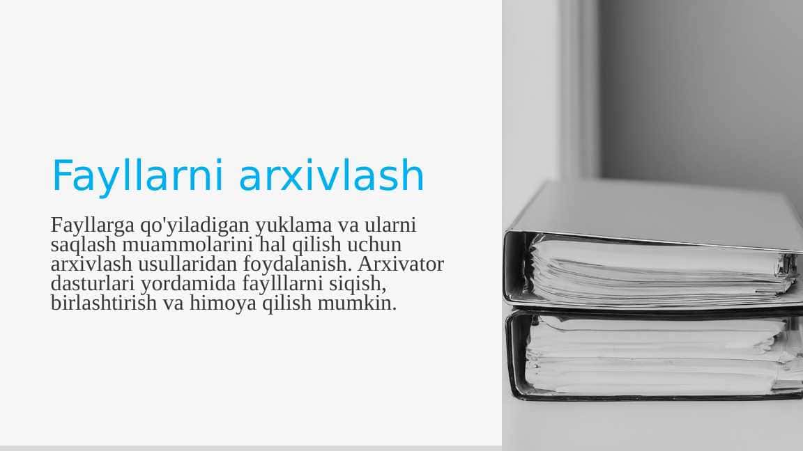 Fayllarni arxivlash