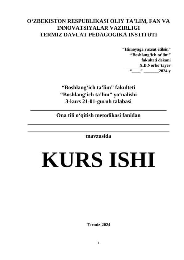 Sinfdan tashqari oʻqitishni tashkil etish