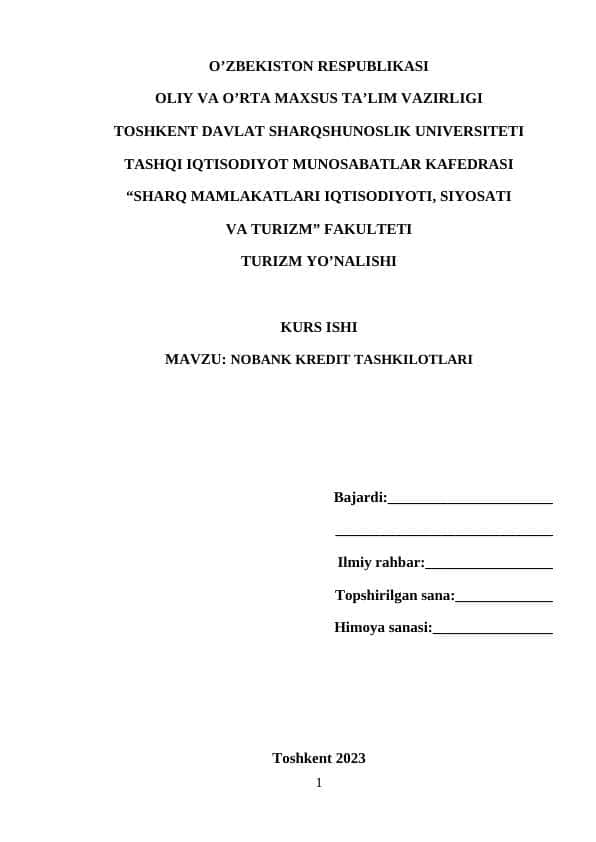 NOBANK KREDIT TASHKILOTLARI