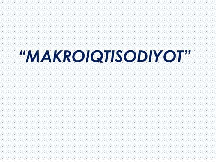 Ochiq iqtisodiyotda makroiqtisodiy siyosat. Mandell-Fleming modeli