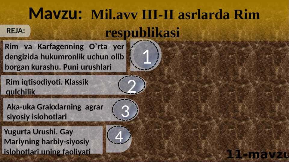 Mil.avv III-II asrlarda Rim respublikasi