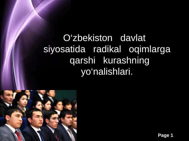O‘zbekiston davlat siyosatida radikal oqimlarga qarshi kurashning yo‘nalishlari.