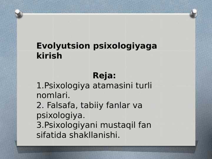 Evolyutsion psixologiyaga kirish