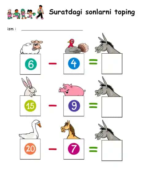Suratdagi sonlarni topish/ Qiziqarli matematika