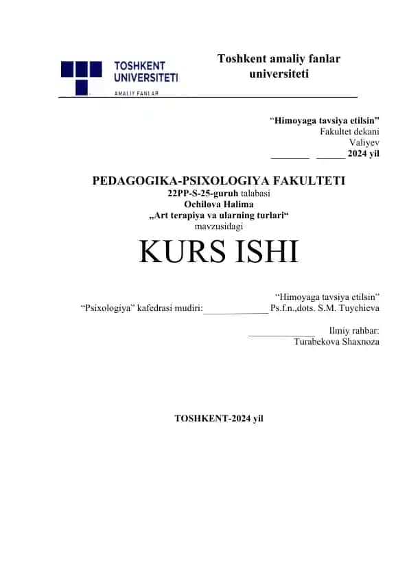 Art terapiya va ularning turlari