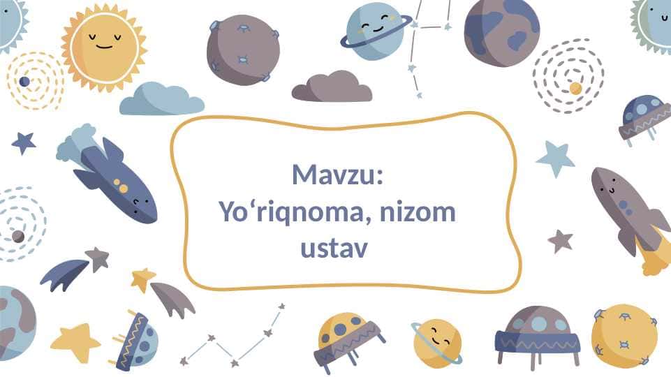 Yoʻriqnoma, nizom ustav