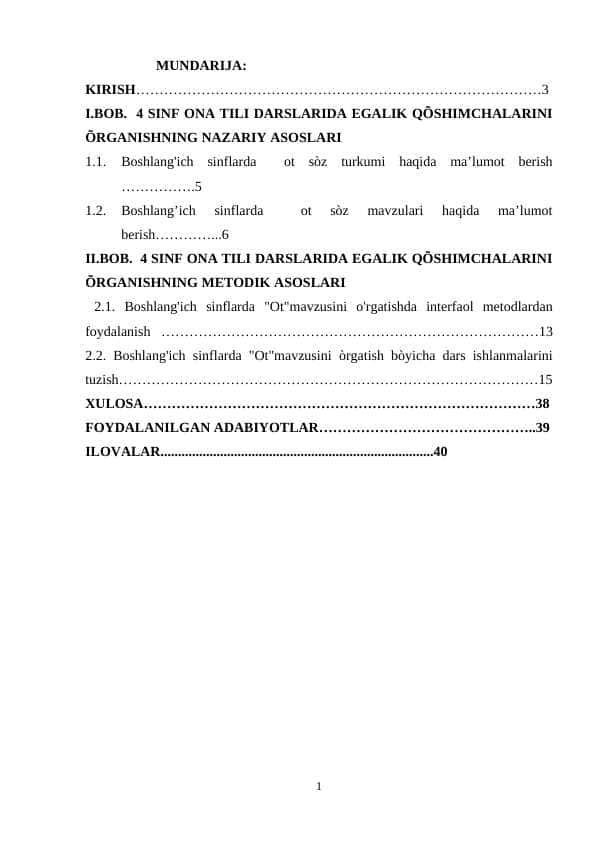 4_SINF ONA TILI DARSLIKLARIDA EGALIK QOʻSHIMCHALARNI OʻRGANISHI