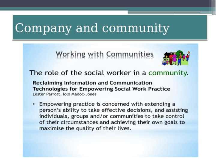 Company and community