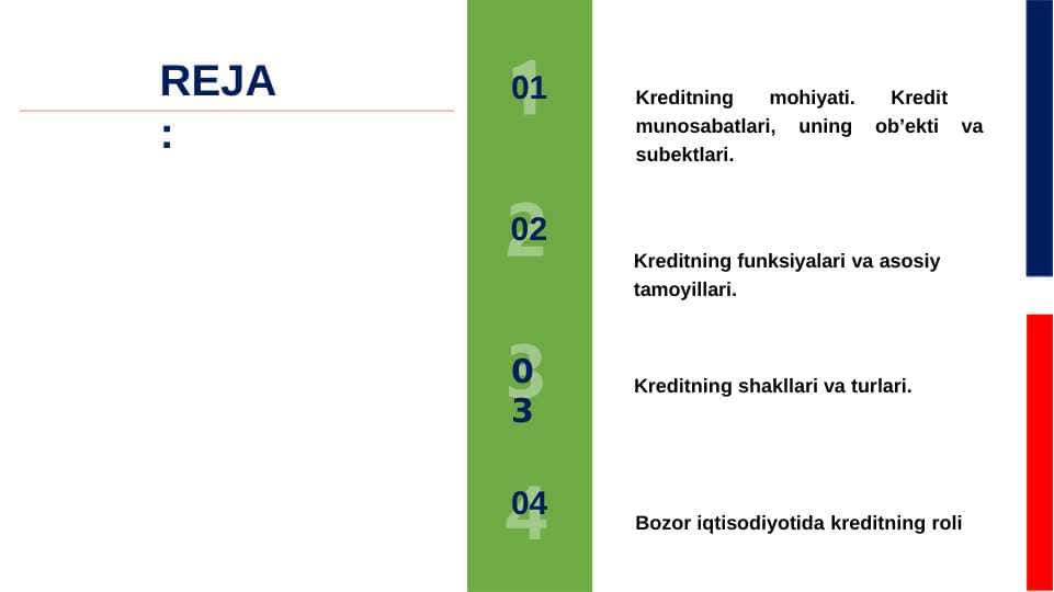 Kreditning mohiyati. Kredit munosabatlari,uning ob'ekti va subektlari