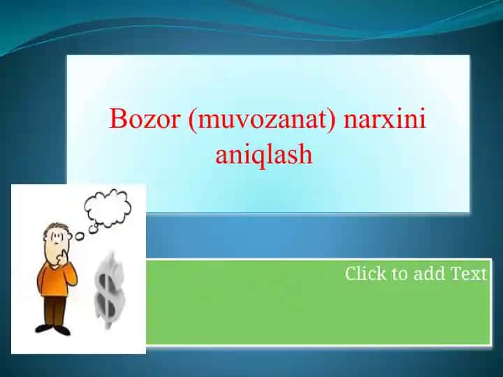 Bozor(muvozanat) narxini olish