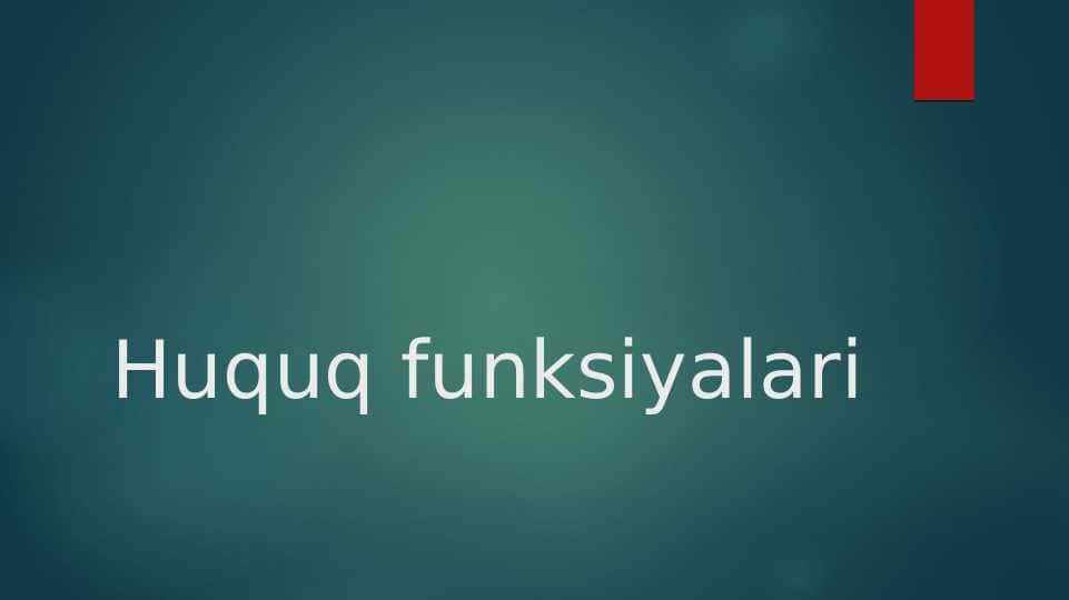 Huquq funksiyalari