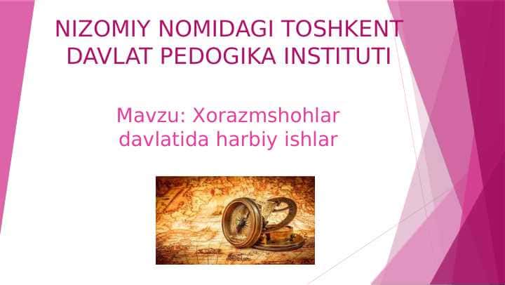 Xorazmshohlar davlatida harbiy ishlar