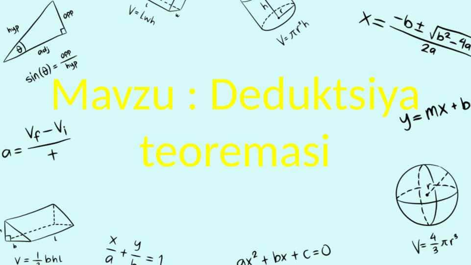 Deduktsiya teoremasi