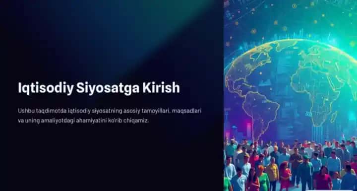 Iqtisodiy siyosatga kirish