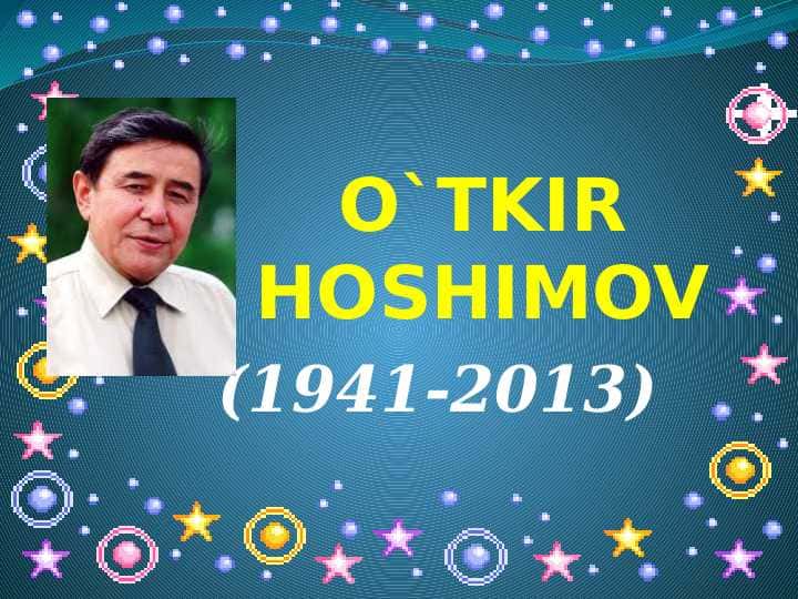 O'tkir Hoshimov